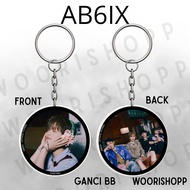 GANTUNGAN KEYCHAIN AB6IX UPSIDE DOWN REVERSIBLE KEYCHAIN KPOP KEYCHAIN UNOFFICIAL DAEHWI WOOJIN WOON