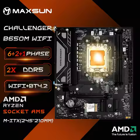 MAXSUN New B650M WiFi Computer components Game motherboard DDR5 M.2 support AMD CPU AM5 7500F/7900X/