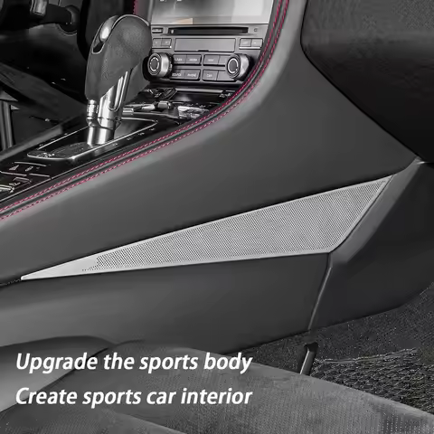 Car Interior Door Modification Central Control Horn Cover Decoration For Porsche 718 Cayman Boxster 