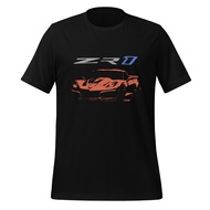 C7 Vette Zr1 Sebring Orange Custom Art 7Th Gen Vette Drivers Car Meet T-Shirt