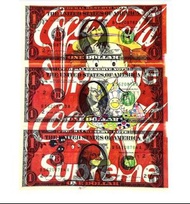 Death NYC / 限量10版 美金系列 可口可樂 x supreme x 宮崎駿 x 村上隆 太陽花 三連張 親筆簽名
