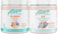 Alani Nu Mimosa Pre Workout and BCAA Sour Gummies Post Workout Powder Bundle | L-Theanine, Beta-Alan