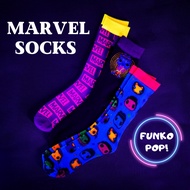 ️MARVEL ️ 3-Pair Funko Pop Collab Marvel Studios The Infinity Saga Avengers Neon Unisex Hipster Cartoon Collection Sock