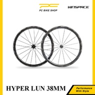 WINSPACE HYPER LUN 38MM DISC BRAKE CARBON WHEELSET CARBON SPOKE BICYCLE WHEELSET Road Bike Cycling B