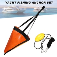 Newly 24/32 Inch Sea Anchor Drift Sock Trolling Drift Sock Drogue with Kayak Tow Rope Line Buoy Ball