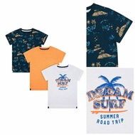 MC Mothercare 3pcs Boys T-Shirts Summer Road Trip White Oranges Dream Surf Original Navy Beach Ocean
