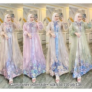 Gamis/ Abaya/ Gamis Latest Premium Tulle outer Set ied 2025