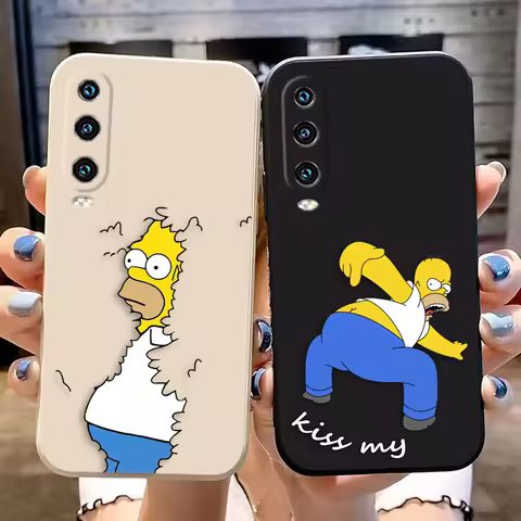 Cartoon Funny The S-Simpsons Case For Huawei Mate 20 P20 P30 P40 NOVA 3I 4E 6 7I 8I 9 SE Y7P Y9 HONO
