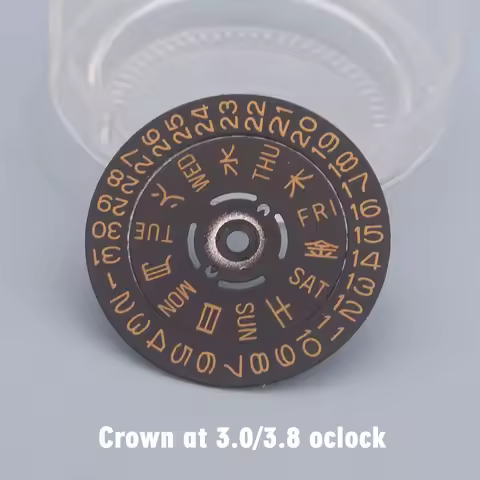 NH35 NH36 Movement Japan Kanji Dial NH35 36 Movement Date Week Wheel Crown at 3.8/3.0 New Balance Wa