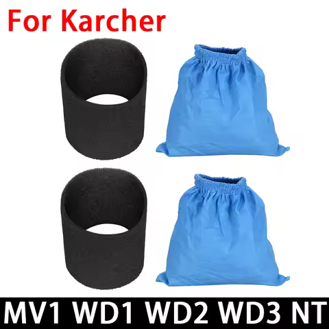 Textile Filter Bag And Filter Elements For Karcher MV1 WD1 WD2 WD3 NT Series Vacuum Cleaner Filter B