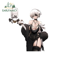EARLFAMILY Nier Auto Mato 2B Car Sticker Personality Waterproof Motorcycle Windows Skateboard Luggag