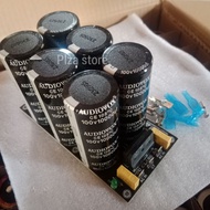 Kit PSU 6 Elko 100v 10000uf Audiovox black original full contents PSU class AB 10000uf 100v plus Sku