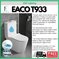 (Free Installation) Eaco Tornado Rimless Toilet Bowl WC T933