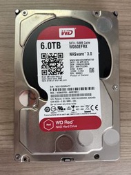 West Digital WD 6TB Hard Drive WD60EFRX SATA 硬碟 硬盤 HDD 6T NAS