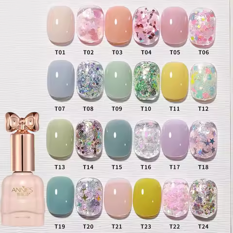 Pretty Colorful Glitter Nail Polish Reflective Candy Color Nail Varnish Semi Permanent UV Polish Nai