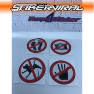 WARNING stickers, no mini stickers