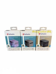門市全新現貨‼️Verbatim 5 Ports 旅行充電器（2色：黑，紫）