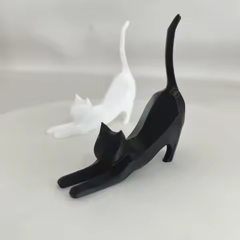 1Pcs Cute Cat Desktop Decoration Handcrafted Cat Pet Sculpture 3d Printed Simulation Ornament For Pa