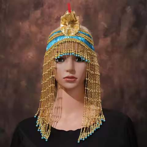 Ancient Egypt Cleopatra Headwear Women Halloween Cosplay Egypt Queen Snake Headpiece Headdress Adult