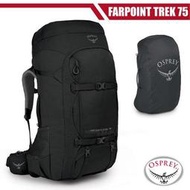 大里RV城市【美國 OSPREY】附防雨套》Farpoint Trek Pack 75 自助旅行徒步健行登山背包.行李箱
