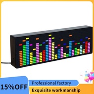 Color LED Music Spectrum Electronic Clock Voice-Activated Rhythm Light 1624RGB Pickup Atmosphere Level Indicator