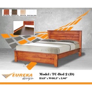EUREKA 2 Queen Bed Solidwood / Katil Kayu Solid Wood (Delivery &amp; Installation Klang Valley)