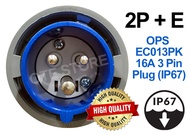 OPS EC013C IP67 16A 3 Pin Plug (2P+N)