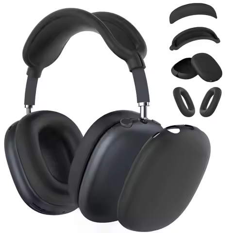 4 in 1 Silicone Case Cover for AirPods Max Headphones, Ear Pad Case Cover/Ear Cups Cover/Headband Co