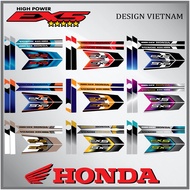 Stripe motor honda ex5 high power custom sticker 5 star vietnam design