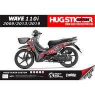 สติ๊กเกอร์ติดรถ สติ๊กเกอร์ เวฟ Honda Wave 110i /110i LED ลาย Fire Arai year 2009/2013/2019-2023