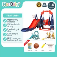 Mas Baby 3 in 1 Swing & Slide Indoor Outdoor Mini Playground Play Set For Kids Toys Gelongsor