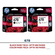 HP 678 Black & HP 678Tri-Color Ink Cartridge