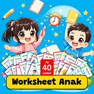 A5 80gsm Children's Worksheet 40 sheets with print Children's Activity Sheet A5 Paper 80gsm