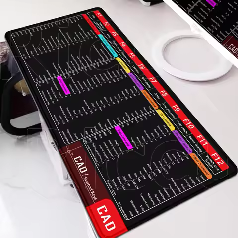 Riccu Office Shortcuts Mouse Pad AutoCAD Cheat Sheet Keyboard Desk Mats Large 100x50cm Gaming Stitch