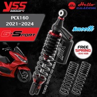 โช้คหลัง YSS G-SPORT BLACK SERIES สำหรับ HONDA PCX160 2021 ขึ้นไป พร้อมสปริง Heavy Duty โช๊คแก๊ส PCX