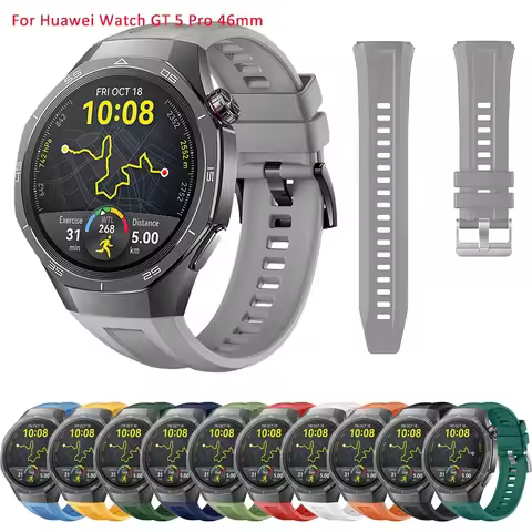 Silicone Strap for Huawei Watch GT5 Pro 46mm Watchband Bracelet for Huawei Watch GT5 Pro 46mm Smart 