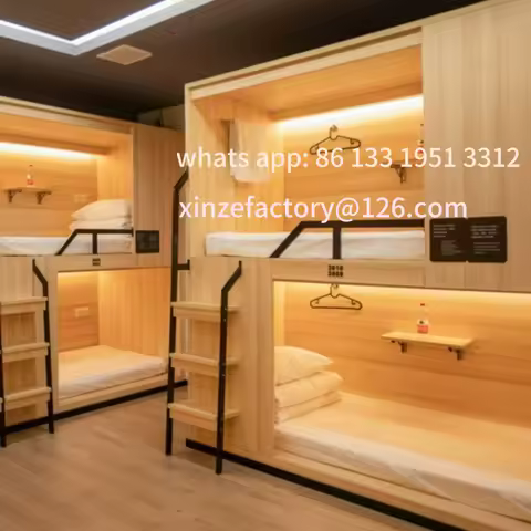 Customizable Space Capsule Bunk Bed Staff Dormitory Upper and Lower Bunk Hostel