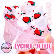 Fonfleurs Slimes 🇸🇬 Lychee Soda Jelly Clear Pink Dessert Sprinkles Kids Children Toys Gift Set Kit Fruits Scent Cubes