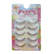 5 คู่ ขนตาปลอมสไตล์คอมมิค ทรงธรรมชาติแบบครอสตัวยู ต่อขนตาแน่นหนา เครื่องสำอางค์ใช้ซ้ำได้ การแต่งตาแบ