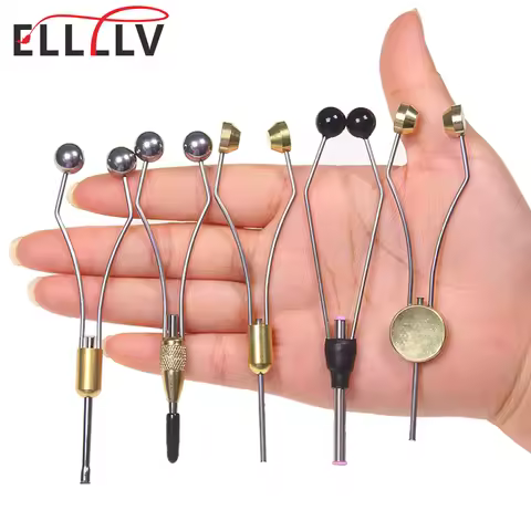 Ellllv 1PC Stainless Steel/Brass Alloy Bobbin Holders Fishing Flies Lure Bait Tying/Assist Hook Knot