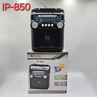 วิทยุAM/FM/SW/USB iplay IP-850 AC/DC มีรูหูฟัง ชาร์จโซล่าเซลล์ (มีถ่านชาร์จให้) ไฟบ้าน220V(มีสายให้ 