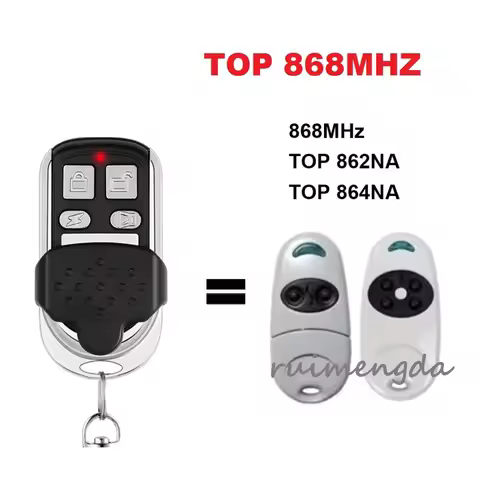TOP 862NA 864NA 868MHz Garage Door Remote Control Duplicator Compatible with TOP 862NA 864NA 868.35M