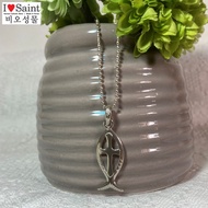 Ictus(ΙΧΘΥΣ) Cross necklace sterling silver 92.5 Catholic Religious Items ilovesaint from Korea