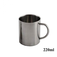 220/300/400ml Anti-scalding with handle Double Wall Stainless Steel silver Mug Cup Coffee Mug Tea Cup Water Bottle
