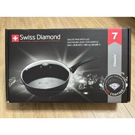 全新出清*Swiss Diamond瑞仕鑽石圓深煎鍋26cm(含蓋)平底鍋/炒鍋/鑽石鍋