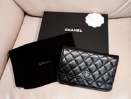 Chanel WOC 黑色荔枝皮銀扣