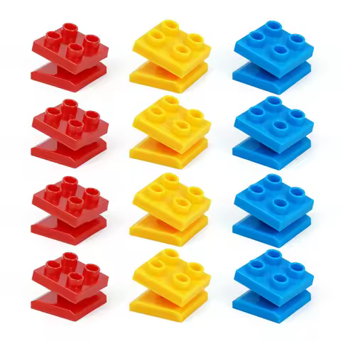 5/10pcs Universal Wooden Tracks Connectors Accessories Big Size Blocks Rotatable Connection Adapters