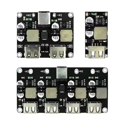USB QC3.0 QC2.0 convertidor de DC-DC de carga reductor Módulo 6-32V 9V 12V 24V a placa de circuito d