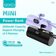 EYD JS26 5000mAh Mini Powerbank With Dual Cable&amp; Stand LED Battery Display 4 Color