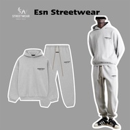 [GENUINE] Hoodie Set & Pants Essentials Fear Of God Jersey Light Heather Gray Authentic